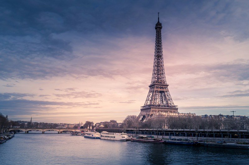 Eiffel Tower over the Seine, Paris
